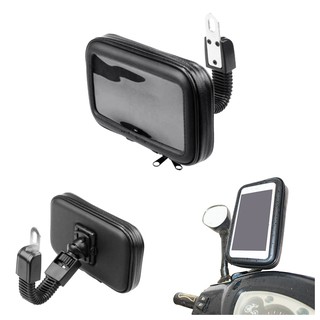 Motorcycle Mobile Phone Handlebar Mount Holder Waterproof Zipper Bag