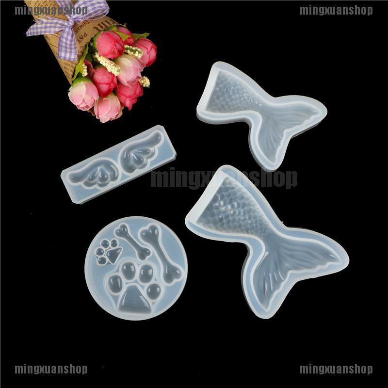 Mermaid Tail wings Dog paw footprints bones shapes silicone mold DIY tools❤XUAN2