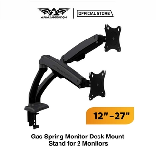Armaggeddon Mechanic M2 Dual Monitor Arm Desk Mount Stand Full Motion For 12 - 27" Monitors