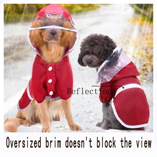 Pet raincoat waterproof night safety dog walking rain gear supplies two-legged clothing golden retriever husky four seasons
