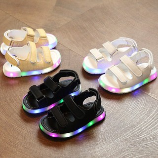 Children Baby Boys Girls LED Sandals Casual PU Shoes