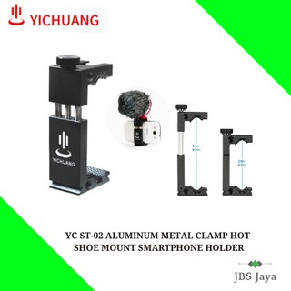 YC ST-02 Aluminum Metal Smartphone Clamp Hot Shoe Mount Smartphone Holder