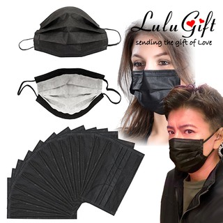 Ready stock 4 layer protective mask with box. Black color. Premium quality. Penutup muka