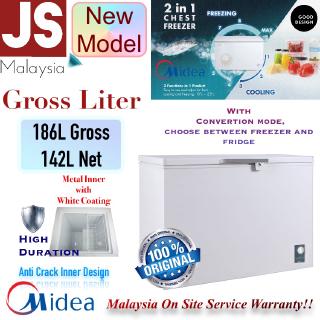 (NEW) Midea Freezer Convertible 186L (NET: 142L) WD-186WA [Freeze And Fridge Function]