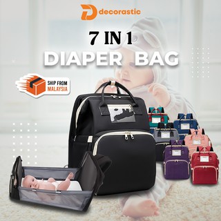 MULTIPURPOSE BEG BABY DIAPER BED BAG WITH FREEGIFT FOR BABY MOTHER BAGS
