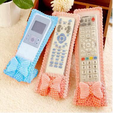Bowknot Lace Remote Control Dustproof organizer TV Air Condition Protector