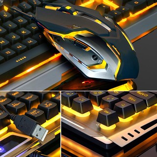 V1 USB Wired Ergonomic Backlit Mechanical Feel Gaming Keyboard&Mouse Set