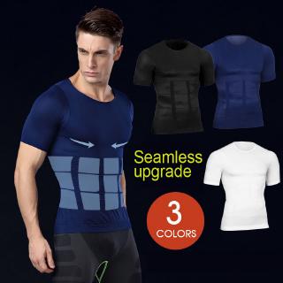 🔥HOT SALES🔥 Men Shaper Vest Body Slimming T-shirt Male Modeling Strap Tummy Belly Waist Girdle Compression Shapewear