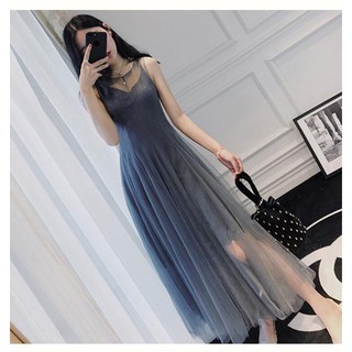 [Pre-Order] RM 52 Fashion Dress Set 韩版时尚气质网纱连身裙套装