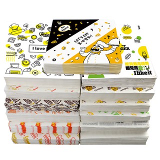 Disposable burger paper greaseproof paper packaging chicken roll paper baking paper bread paper can be customized