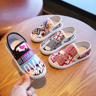 ❏Spring and autumn 2020 new cloth shoes summer Korean version of children's canvas shoes children's shoes boys shoes board shoes girls sneakers, soft soles for infants Breathable, non-slip, wear-resistant, student graffiti shoes for boys and girls