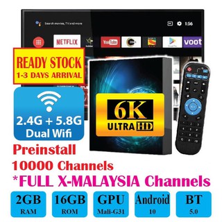 🌞FULL X-Malaysia Channels🌞 (Preinstall 10000 Channels) 2020 NEW MODEL 6K Android TV Box T95 ANDROID 10