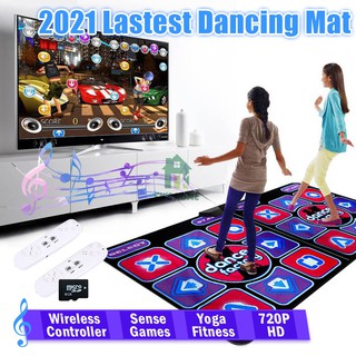 Advanced Double Wireless Dancing Mat Fashion Black Double Dance Blanket Consoles Sense Games with Remote Gaming Controllers