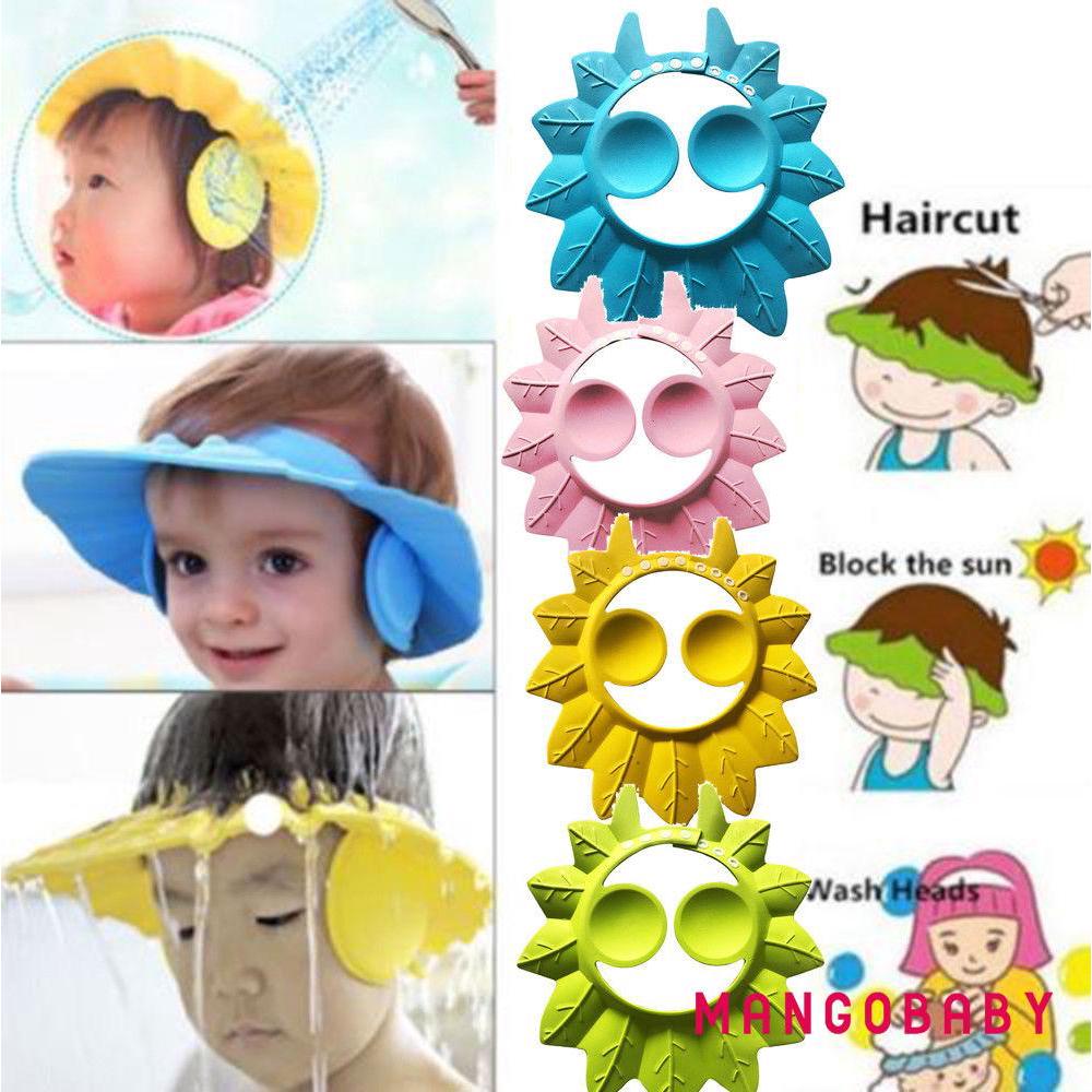 ☞MG-NWE Adjustable Baby kids Shampoo Bath Shower Hat Cap Wash Hair Waterproof