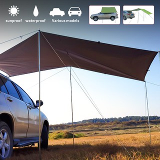 Fay Bless Camping Tarp for SUV Car,Lawn & Garden,Beach Canopy Tent, Multifunctional Waterproof Fly Tent Tarp 440cm x 200cm, Anti-UV Lightweight Camping Shelter Outdoor Sunshade Awning
