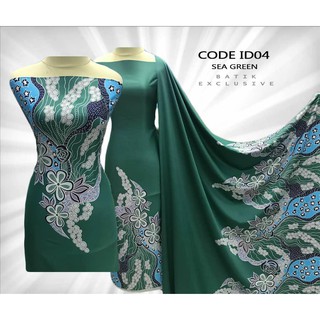 CLEARANCE Batik Printed Dubai Crepe Fabric 45 inch 0.5 Meter HTC Kain Pasang Ela Unisex Sedondon Seragam ID01-05
