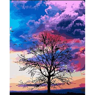 Colorful Rainbow Sky Scenery Painting DIY Digital Oil Paint By Numbers Canvas Home Color Water Brush Art Decor Acrylic (1)