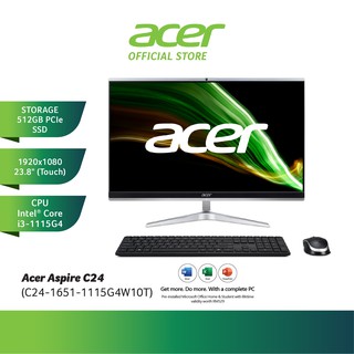 Acer Aspire C24-1651-1115G4W10T All-in-one Desktop (23.8")