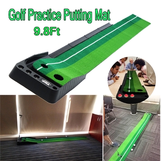 Golf Putting Practice Green Blanket Mat In/Outdoor Training Aid Golfing Mat Game
