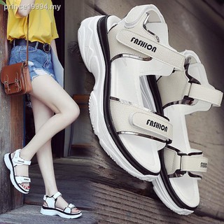 🔥Best Selling 🔥2021 summer new fashion sandals female ins thick bottom web celebrity joker student han edition comfortable sports shoes