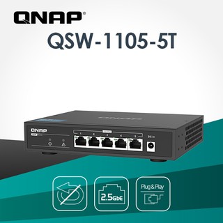 5Cgo QNAP QSW-1105-5T 5-port 2.5GbE unmanaged Ethernet switch hub Taiwan威联通无网管型交换器集线器