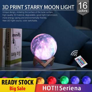 🔥Big-Sale🔥 3D Print Galaxy Star Space Moon Lamp Night USB Charging Touch Switch 16 Colors
