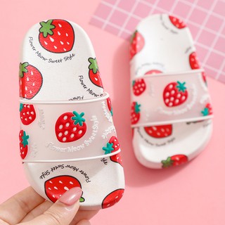 New Arrival → Girls Cute Cartoon Fruit Home Slippers Plus Size Parent-Child Shoes (1)