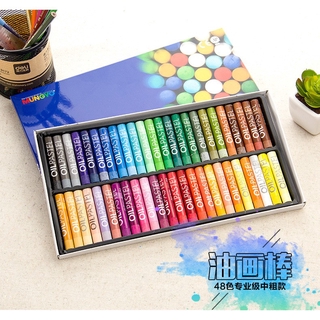 48 Colors/Set Round Shape70*11mm Oil Pastel for Artist Students Pen Wax Crayon
