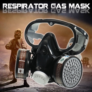 Teamwinm Respirator Gas Mask Safety Chemical Anti-Dust Filter Military Eye Goggle Set