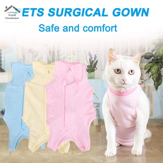 Pet Cat Surgical Suit Breathable Soft Sterilization Anti-Off Anti-lick Cat Clothes Pet Supplies