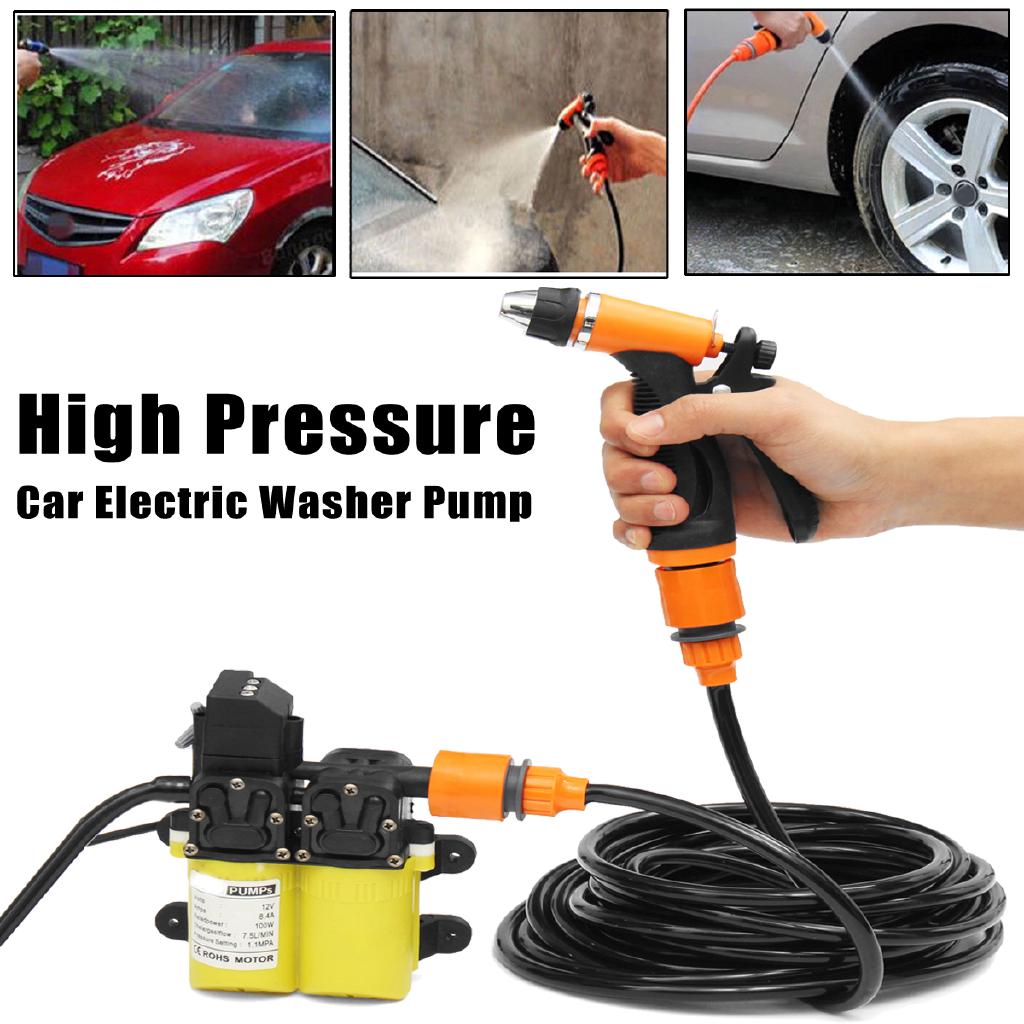 100W 12V High Pressure Car Garden Electric Washer Water Pump Washing Tool