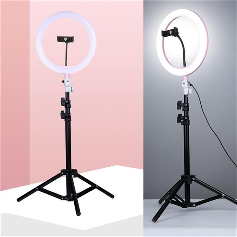 10"/26cm Dimmable LED Ringlight With 1.1M Tripod Stand For Phone Selfie Makeup Photography