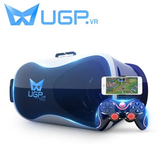 100% original UGP virtual reality + vr glasses + gaming headset + smart screen+bluetooth wireless controller phone+vr handle all in one virtual reality game VR box wearable device