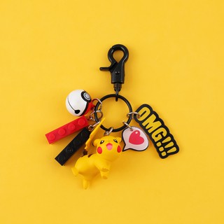 Pikachu loket keychain wanita comel kereta kreatif