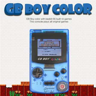 GB Boy Classic Color Handheld Game Console 2.7" with Backlit 66 Built-in Games