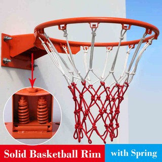 solid basketball rim with SPRING premium standard suitable for home and fun