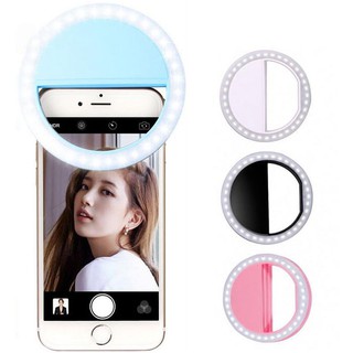 Phone Selfie Ring Light Selfie LED Light 36 LED Light Clip On Batteries Powered