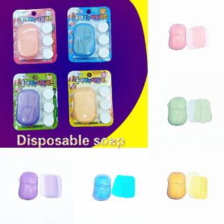 🎁【In Stock】20 Pcs travel disposable soap tablets boxed soap paper portable hand washing tablets Travel Carry Soap Paper