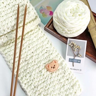 Benang Kait - 100g Microfiber Polyester Yarn - Crochet Yarn - Soft Knitting Thick Yarn- 冰条毛线- 粗毛线- 围巾毛线