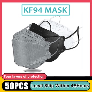 🔥 🇰🇷 Ready Stock🔥KF94 Face Mask 50PCS 10pcs Bundle Pack 3D Fish Mouth Disposable Earloop 4ply Korea口罩k94-10个