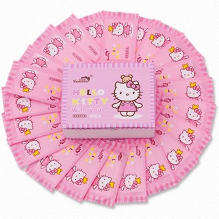 [ HEALTH ] Hello Kitty 50 Packs Per Box Wet Wipes Premium Pocket Wet Tissue Baby Natural