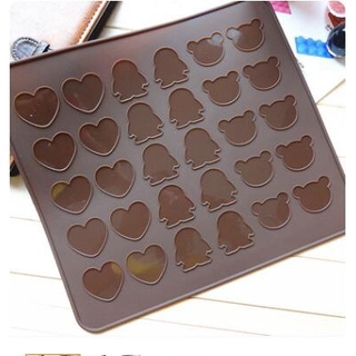 Heart Shape Baking Mould Silicone Macaroon Macarons Pastry Table Muffin Tray