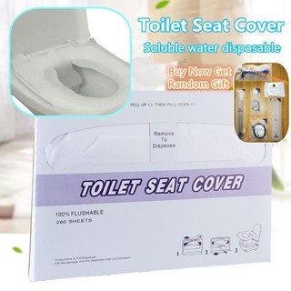 200pcs/box Disposable Toilet Seat Cover Soluble Water Disposable Tandas Pads