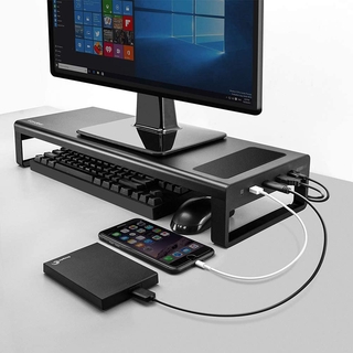 Computer Laptop Wireless Charger Base 4 USB 3.0 Wireless Charger Aluminum Alloy Smart Holder Stand Monitor Bracket Desk