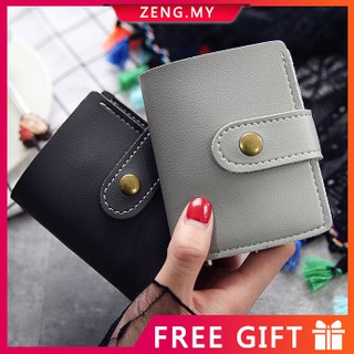 【Ready Stock】Women's Wallet Fashion Short Purse Multi-Function Purse Card Holder Leather Wallet+Gift🎁