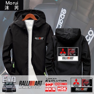 Men's coat JDM Japanese performance car Mitsubishi Evolution tension art RALLIART modified car hooded jacket men's coat