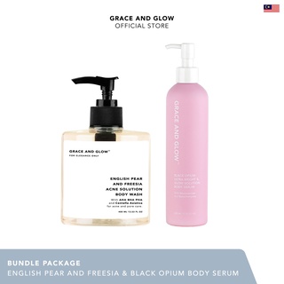 Grace and Glow English Pear and Freesia Body Wash + Black Opium Ultra Bright & Glow Solution Body Serum