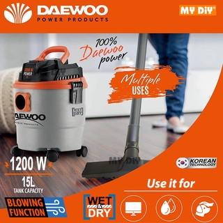 MYDIYHOMEDEPOT- Daewoo Vaccum 15L 3 MODE Dry and Wet Vaccum Cleaner and Dust Blower Mode 1200W DAVC90-15L 6mths Warranty