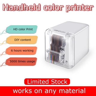 mini Handheld Printer Portable Inkjet Printer Color Barcode Printer 1200dpi with Ink Cartridge APP for Customized Text Number Code Label Symbol Pattern