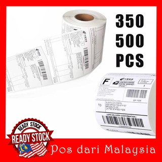 Kertas Stiker Thermal Printer A6 500pcs Thermal Paper Label Roll Sticker Shopee Shipping Waybill Consignment Note (1)